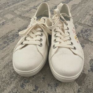 Floral Canvas Sneakers